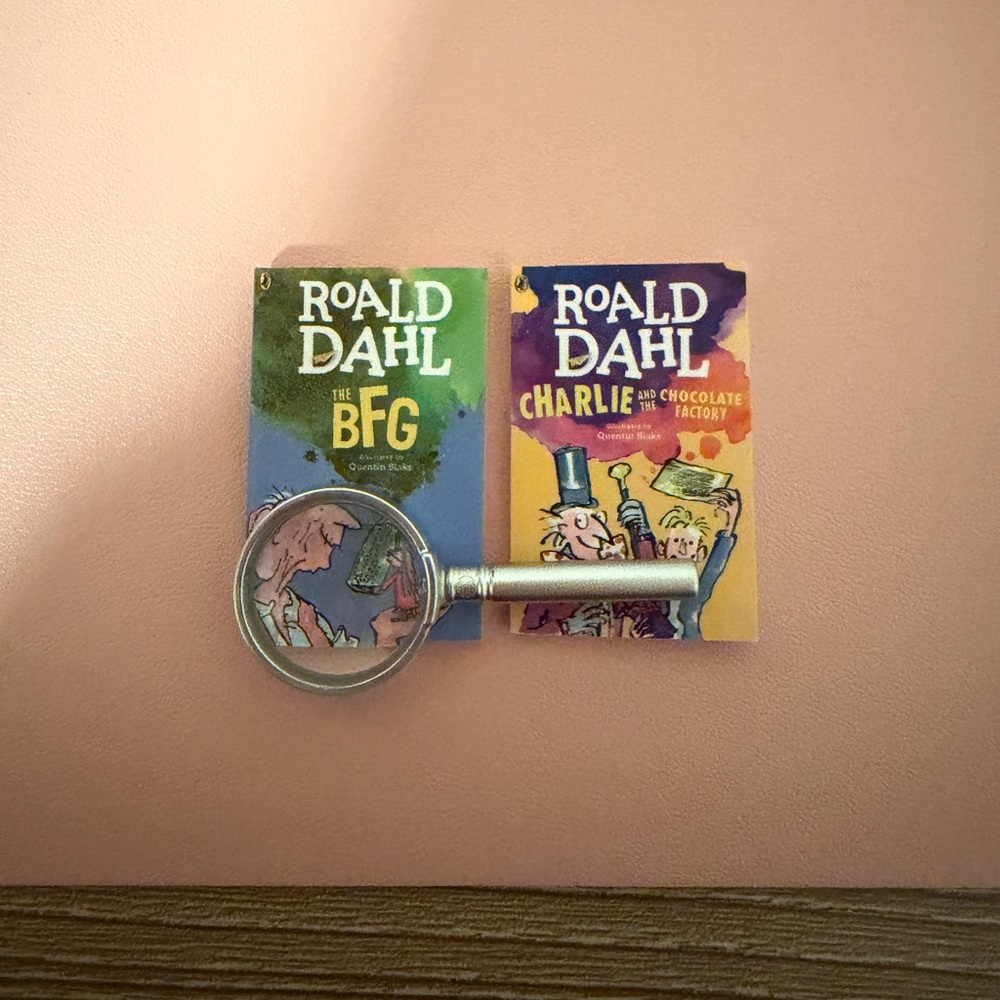 Mini Brands Books - Roald Dahl 2 Book Set with Magnifying Glass
